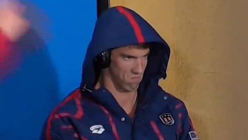 Michael Phelps mad