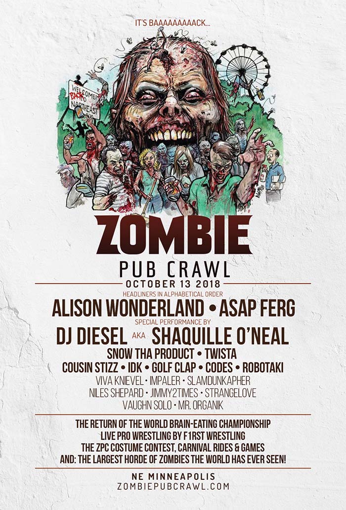 Zombie Pub Crawl Minneapolis 2018 October 13