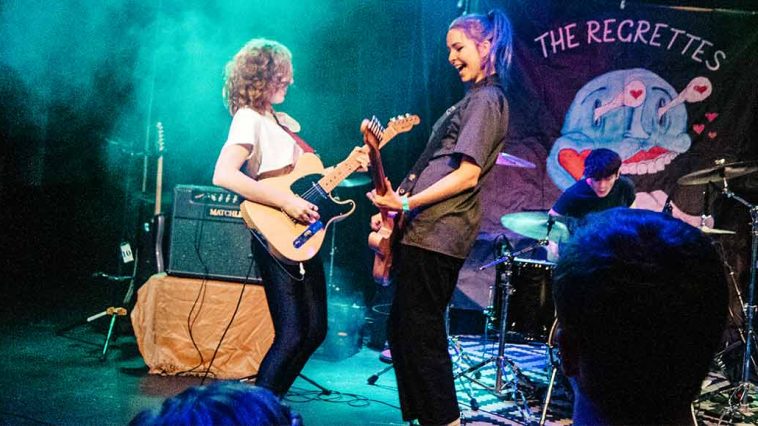 Lydia Night Genessa Gariano of The Regrettes November 29 2018 Amsterdam bar and hall st Paul minnesota