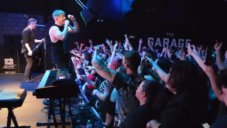 Set It Off does hand motions to his songs at The Garage venue