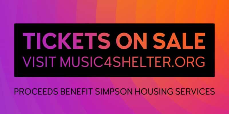 Simpson Housing Services Music 4 Shelter Tickets on Sale