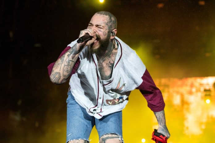 why has post malone lost so much weight? post malone on stage singing