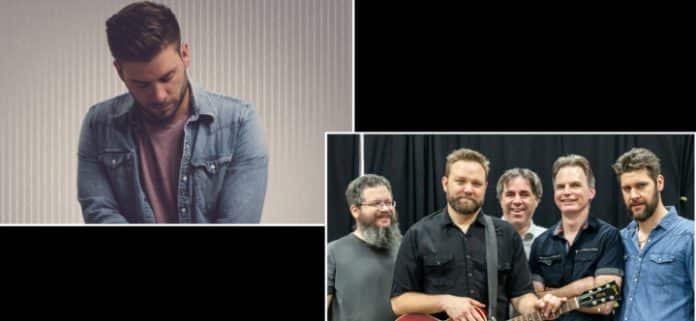 Preston Gunderson and j. bell & the Lazy Susan Band two separate pictures promoting the concert