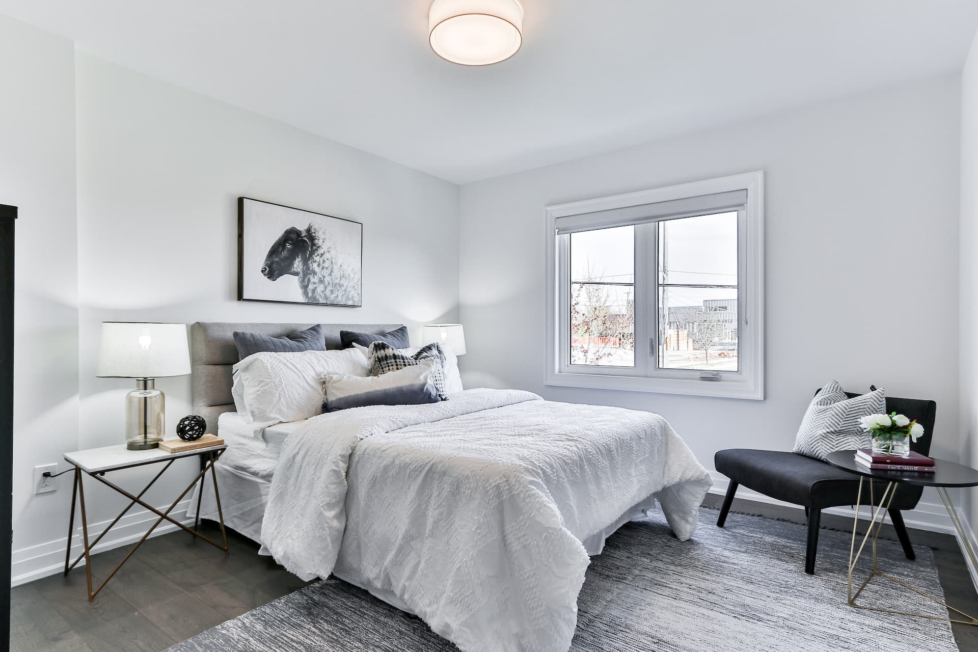 a bedroom with natural light