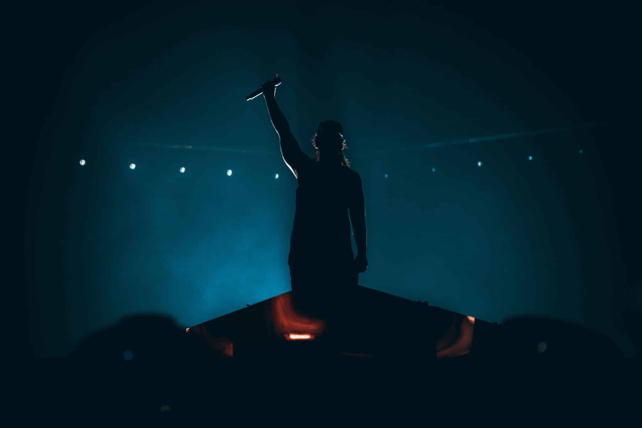 Joji performing at the Target Center in Minneapolis.