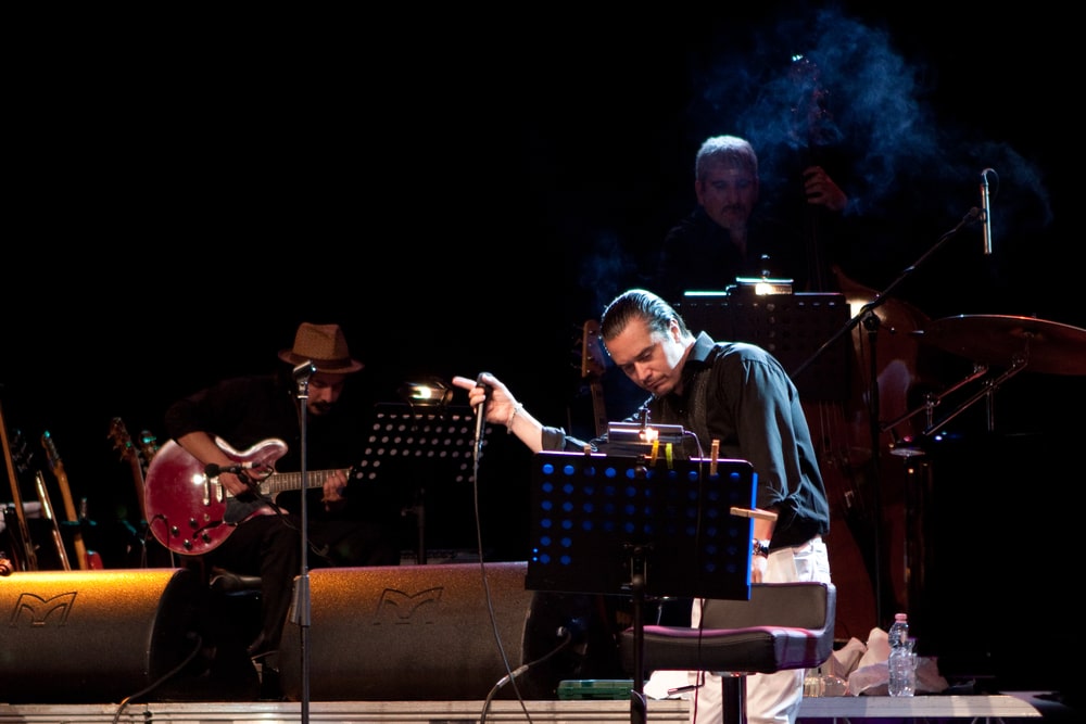 mike patton singing on stage