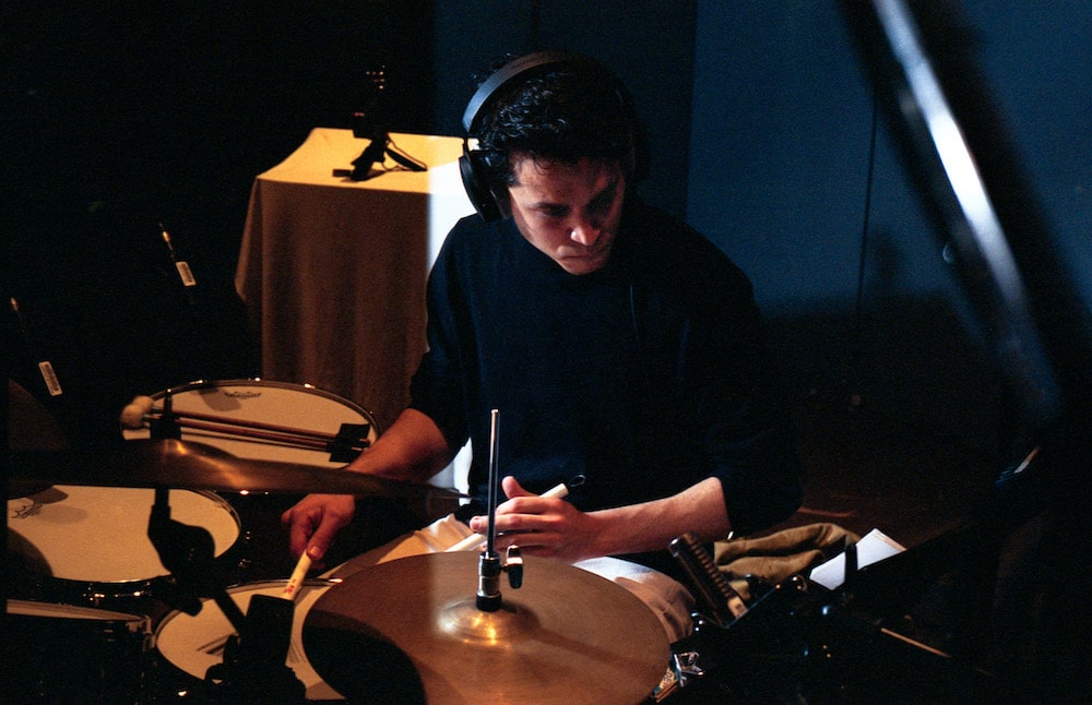 Eden Har-Gil playing drums