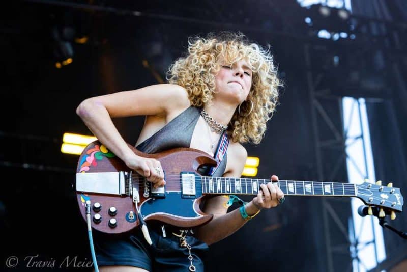 Grace Bowers plays guitar at MN Yacht Club Photo By Travis Meier