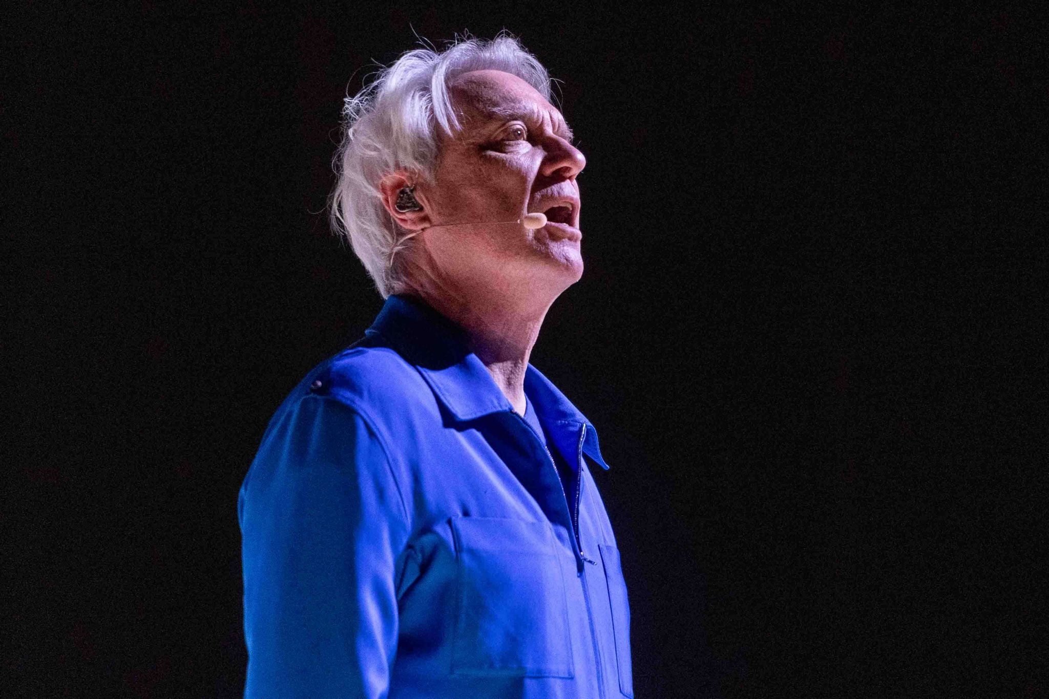 David Byrne performs on November 3, 2025, at the Orpheum Theatre in Minneapolis, Minnesota