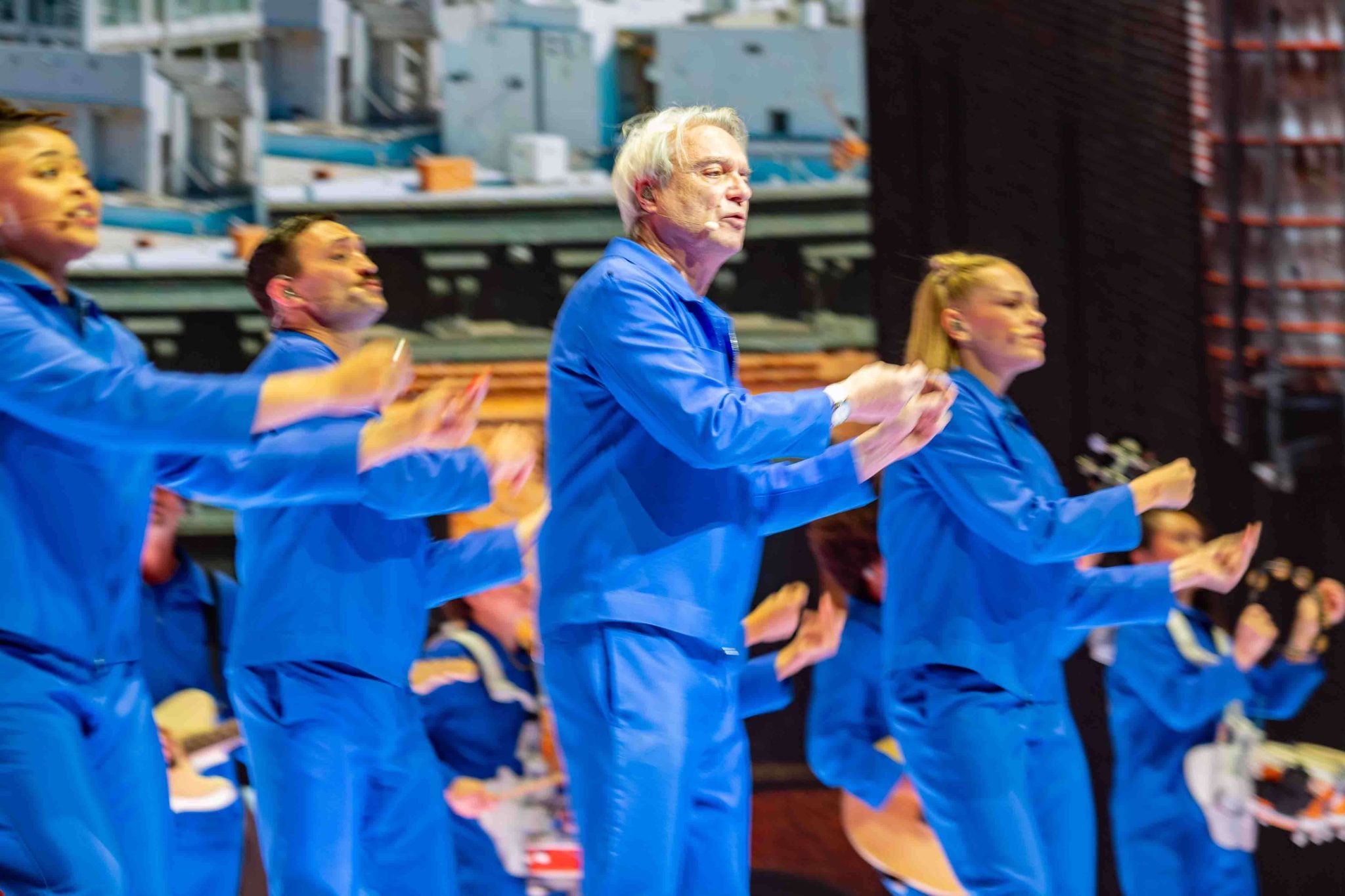David Byrne, former lead singer of Talking Heads, performs in Minneapolis, Minnesota
